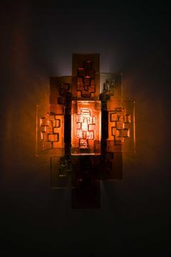 Svend Aage Holm S rensen Sorensen Pair of Svend Aage Holm S rensen Glass Wall Lamps 1960s - 4632576