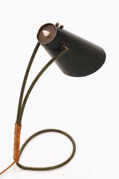 Svend Aage Holm S rensen Sorensen Table Lamp in Brass Lacquer Leather Metal by Svend Aage Holm S rensen 1950s - 4612423
