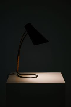Svend Aage Holm S rensen Sorensen Table Lamp in Brass Lacquer Leather Metal by Svend Aage Holm S rensen 1950s - 4612425
