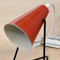Svend Aage Holm S rensen Svend Aage Holm S rensen Mid Century Modern Small Table Lamps Red Lacquer - 3438450