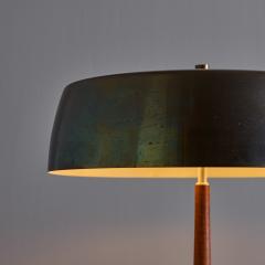Svend Aage Holm Sorensen 1960s Svend Aage Holm Sorensen Model 4109 Brass and Wood Table Lamp - 4388405