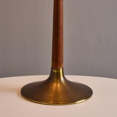 Svend Aage Holm Sorensen 1960s Svend Aage Holm Sorensen Model 4109 Brass and Wood Table Lamp - 4388406