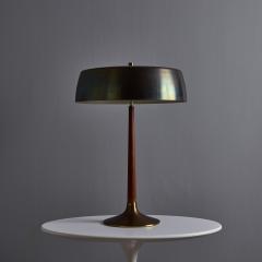 Svend Aage Holm Sorensen 1960s Svend Aage Holm Sorensen Model 4109 Brass and Wood Table Lamp - 4388409