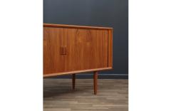 Svend Aage Larsen Danish Modern Tambour Door Teak Credenza by Svend A Larsen - 3529488