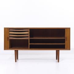 Svend Aage Larsen Svend Aage Larsen Mid Century Danish Teak Tambour Door Credenza - 4113707