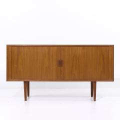 Svend Aage Larsen Svend Aage Larsen Mid Century Danish Teak Tambour Door Credenza - 4113708