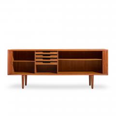 Svend Aage Larsen Svend Aage Larsen Mid Century Danish Teak Tambour Door Credenza - 4534711