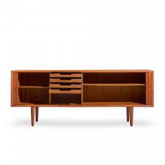 Svend Aage Larsen Svend Aage Larsen Mid Century Danish Teak Tambour Door Credenza - 4534712
