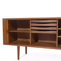 Svend Aage Larsen Svend Aage Larsen for Faarup M belfabrik MCM Danish Teak Tambour Door Credenza - 3914634