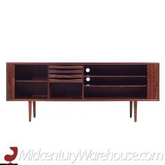 Svend Aage Larsen Svend Aage Larsen for Faarup Mobelfabrik Danish Rosewood Tambour Door Credenza - 3685393