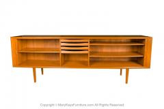 Svend Aage Larsen Tambour Door Credenza Sideboard Svend A Larsen Danish Modern Teak - 2954564