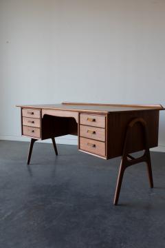 Svend Aage Madsen Danish Teak and Cane Desk by Svend Aage Madsen for Sigurd Hansen M belfabrik - 4595931