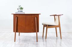 Svend Aage Madsen Svend A Madsen Executive Teak Desk with Bookcase for Sigurd Hansen - 2230161