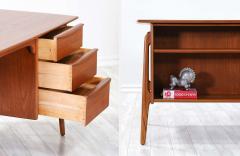 Svend Aage Madsen Svend A Madsen Executive Teak Desk with Bookcase for Sigurd Hansen - 2230165