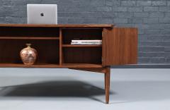 Svend Aage Madsen Svend A Madsen Executive Walnut Desk w Bookcase for H P Hansen - 4753045