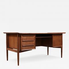 Svend Aage Madsen Svend A Madsen Executive Walnut Desk w Bookcase for H P Hansen - 4753114