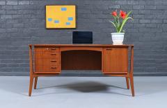 Svend Aage Madsen Svend A Madsen Floating Teak Desk w Bookcase for H P Hansen - 4576904