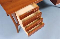 Svend Aage Madsen Svend A Madsen Floating Teak Desk w Bookcase for H P Hansen - 4576910