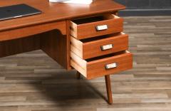 Svend Aage Madsen Svend A Madsen Teak Cane Desk w Bookcase for Sigurd Hansen - 4248427