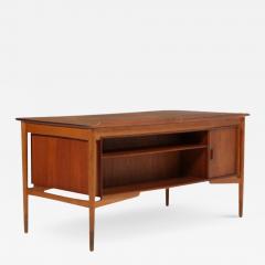 Svend Aage Madsen Svend Aage Madsen floating frame teak desk 1960s - 2927693