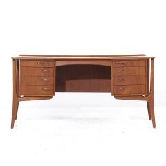 Svend Aage Madsen Svend Madsen Mid Century Danish Teak Curved Desk - 3834711