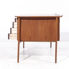 Svend Aage Madsen Svend Madsen Mid Century Danish Teak Curved Desk - 3834713