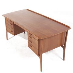 Svend Aage Madsen Svend Madsen Mid Century Danish Teak Curved Desk - 3834717