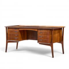 Svend Aage Madsen Svend Madsen Mid Century Danish Teak Curved Desk - 4576205