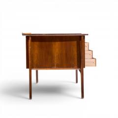 Svend Aage Madsen Svend Madsen Mid Century Danish Teak Curved Desk - 4576207