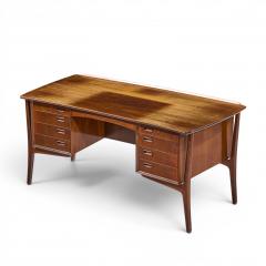 Svend Aage Madsen Svend Madsen Mid Century Danish Teak Curved Desk - 4576212