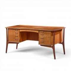 Svend Aage Madsen Svend Madsen Mid Century Danish Teak Curved Desk - 4651576