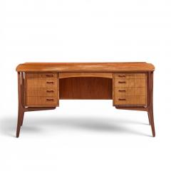 Svend Aage Madsen Svend Madsen Mid Century Danish Teak Curved Desk - 4651577