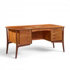 Svend Aage Madsen Svend Madsen Mid Century Danish Teak Curved Desk - 4651660