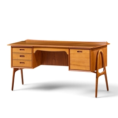 Svend Aage Madsen Svend Madsen Mid Century Danish Teak Curved Desk - 4735757