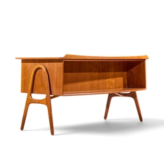 Svend Aage Madsen Svend Madsen Mid Century Danish Teak Curved Desk - 4735762