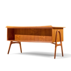 Svend Aage Madsen Svend Madsen Mid Century Danish Teak Curved Desk - 4735763