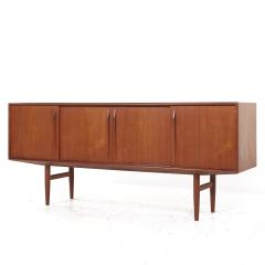 Svend Aage Madsen Svend Madsen Style Mid Century Danish Teak Sliding Door Credenza - 3835559