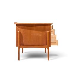 Svend Aage Madsen Svend Madsen for Sigurd Hansen Mid Century Danish Teak Desk - 4794362