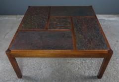 Svend Langkilde Svend Langkilde Slate Mahogany Coffee Table 1970s Denmark - 2326241