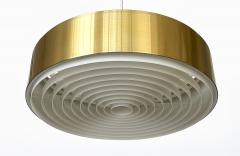 Svend Middelboe Brass Cylindrical Pendant Lamp by Sven Middelboe for Nordisk Solar - 3291086