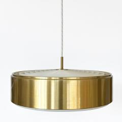 Svend Middelboe Brass Cylindrical Pendant Lamp by Sven Middelboe for Nordisk Solar - 3291094