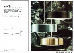 Svend Middelboe Brass Cylindrical Pendant Lamp by Sven Middelboe for Nordisk Solar - 3291098