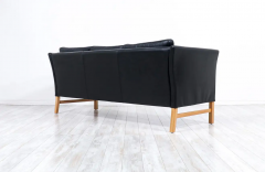 Svend Skipper Danish Modern Black Leather 3 Seater Sofa by Svend Skipper - 2757183