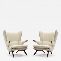 Svend Skipper Pair of Svend Skipper Lounge Chairs for Skippers M bler Denmark 1960s - 3667482