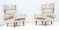 Svend Skipper Svend Skipper High Back Lounge Chairs In Barbara Barry Couture Fabric - 4716700