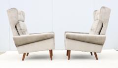 Svend Skipper Svend Skipper High Back Lounge Chairs In Barbara Barry Couture Fabric - 4716724