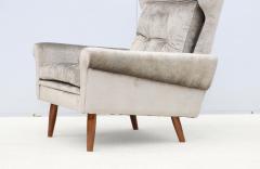 Svend Skipper Svend Skipper High Back Lounge Chairs In Barbara Barry Couture Fabric - 4716731