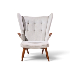 Svend Skipper Svend Skipper Model 91 Mid Century Papa Bear Wingback Lounge Chair with Ottoman - 4776321