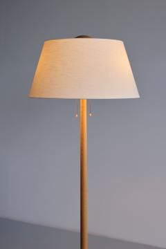 Svensk Hemslojd Swedish Modern Three Legged Floor Lamp in Oak Svensk Hemsl jd 1950s - 3410287