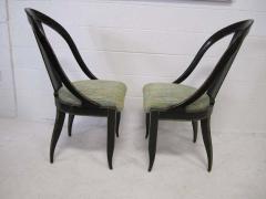 Swaim Furniture Sensuous Pair of Swaim Spoon Back Lacquered Side Chairs Mid Century Modern - 1746560